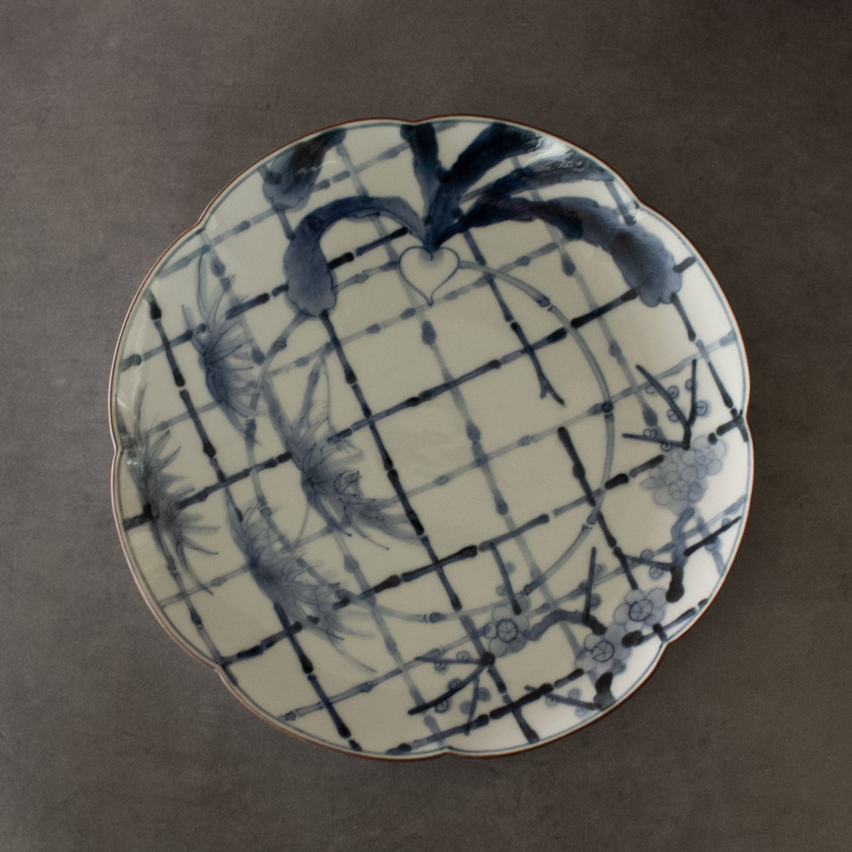 竹格子輪花7寸皿【中荒江道子】 | Elena Tokyo（絵れ菜Tokyo）