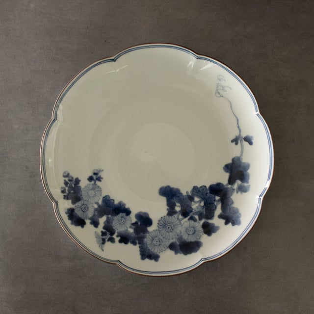 ◆染付菊形輪花皿7枚 花文 小皿中皿 旧家蔵出し品 美品 江戸幕末期〜明治初期◆ CATEGORY 染付 | 吉祥寺PukuPuku